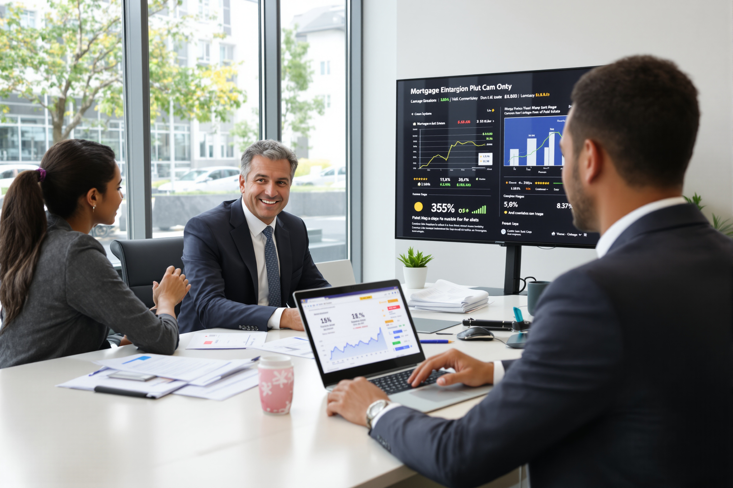 Conseiller financier comparant offres de prêt immobilier