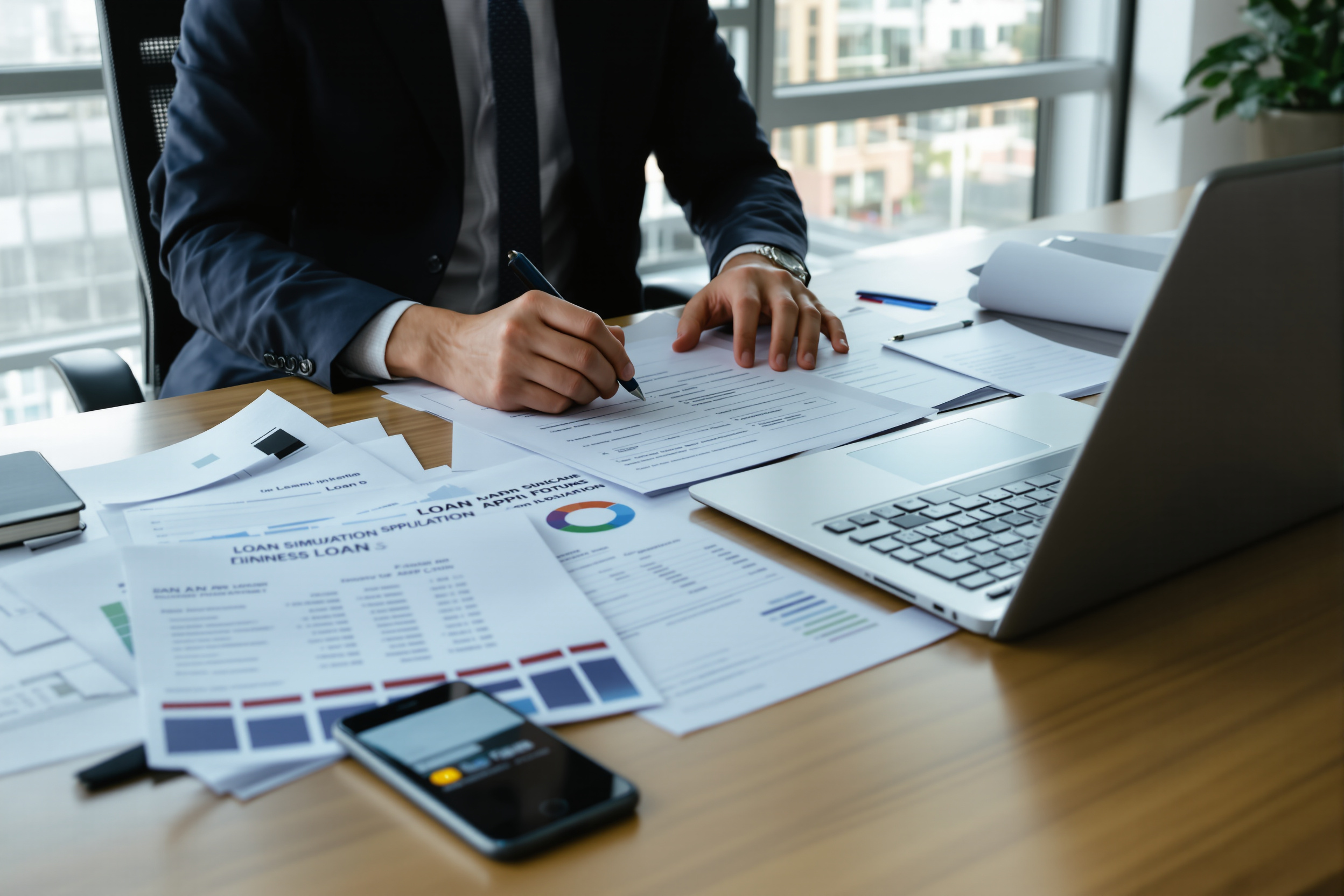 Demande de prêt professionnel en ligne