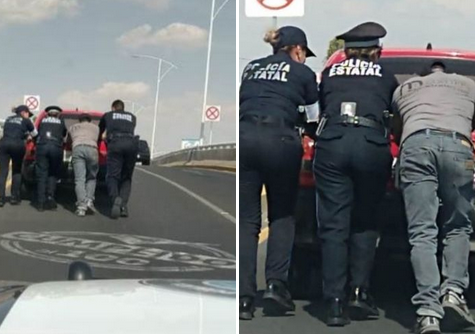 GOBIERNO DEL ESTADO - Auxilian elementos de la Policía Turística a un automovilista