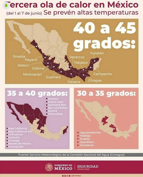 TERCERA OLA DE CALOR EN MÉXICO