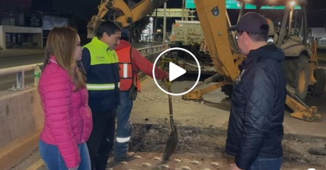 MUNICIPIO DE AGS - ESTA NOCHE NOS ENCONTRAMOS REALIZANDO TRABAJOS DE BACHEO NOCTURNO Y RENIVELACIÓN EN LOS PASOS A DESNIVEL (VIDEO)
