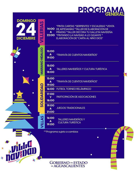 GOBIERNO DE AGS- ¿Qué plan para hoy en #VillaNavidad23?🎅🧑🎄
Consulta el programa completo