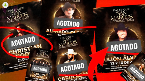 TODO AGOTADO en AGUASCALIENTES - PALENQUE SOLD OUT