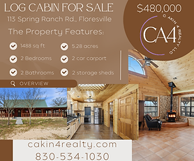 Beautiful Log Cabin in Floresville