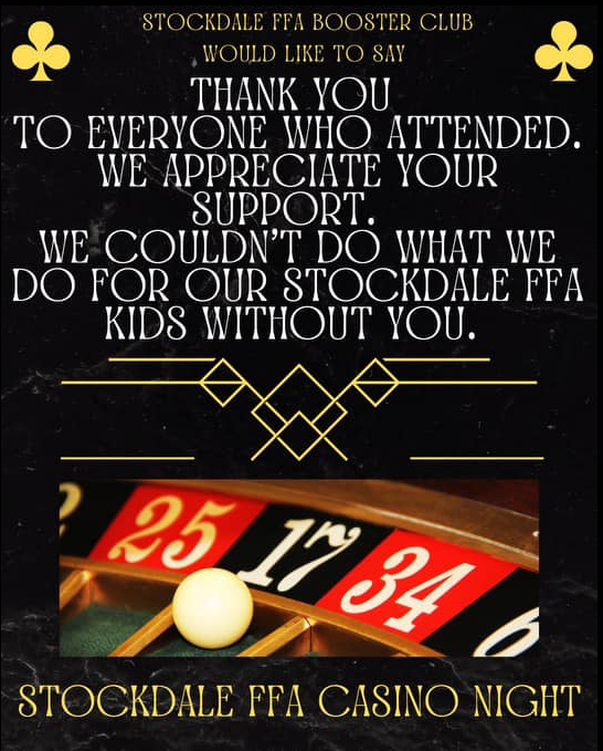 Stockdale FFA Booster Club Casino Night