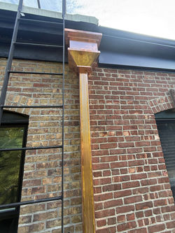 Elite Roofing Custom Copper Leader