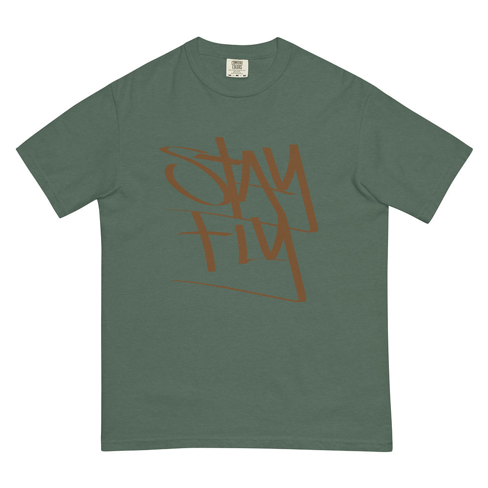 Thumbnail: Stay Fly (brown) 2025 Unisex garment-dyed heavyweight t-shirt
