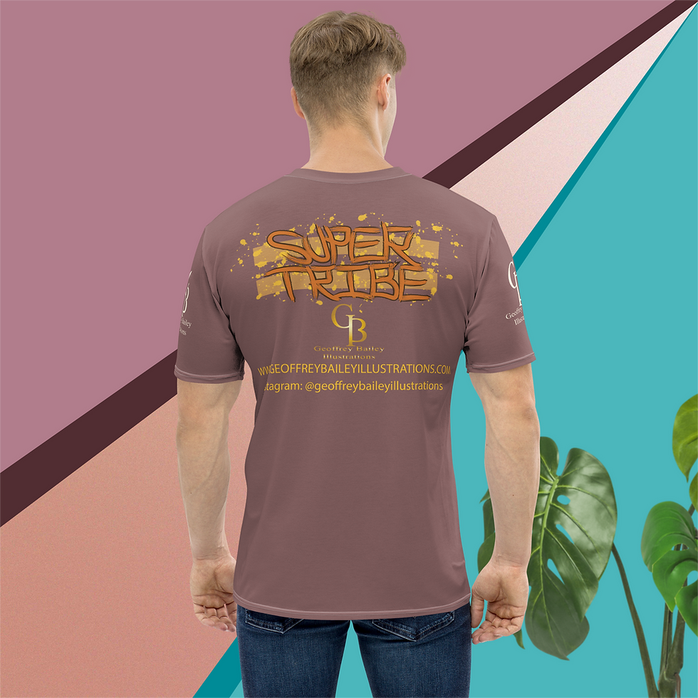 Thumbnail: Tyreek All Over Print Brown Men's t-shirt