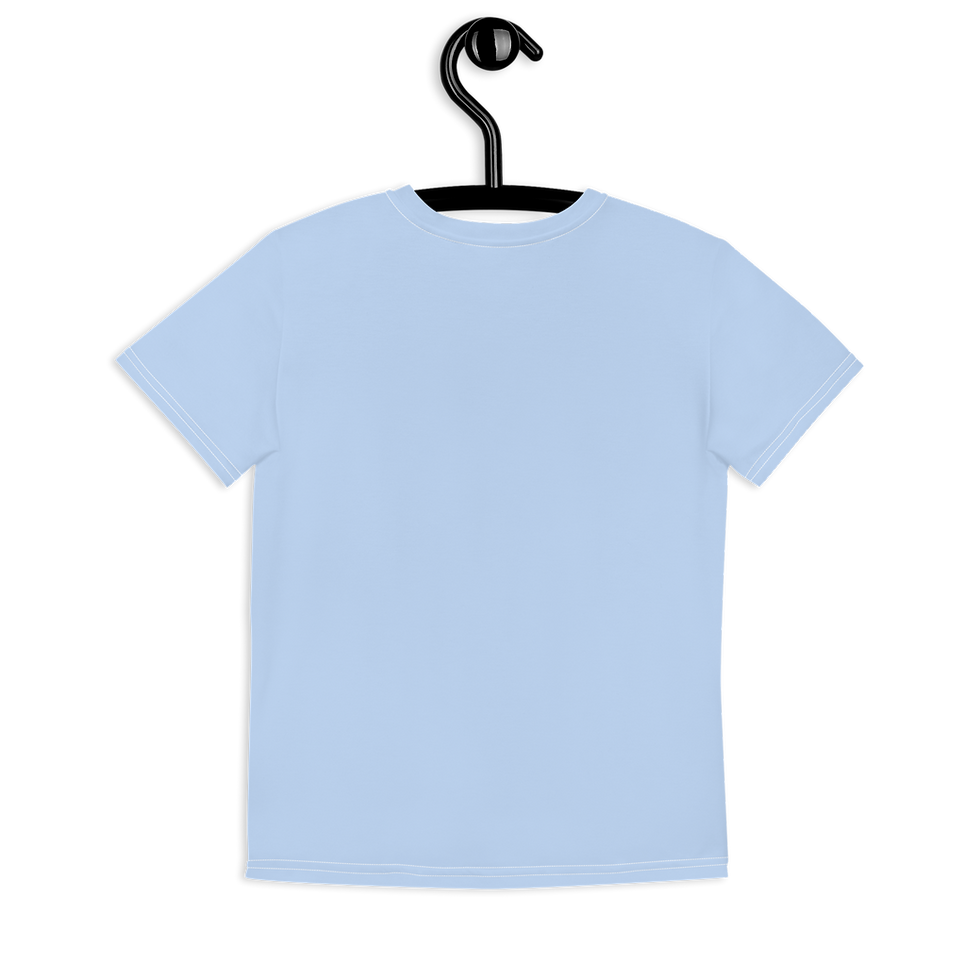 Thumbnail: Blanka Portrait Youth Blue crew neck t-shirt