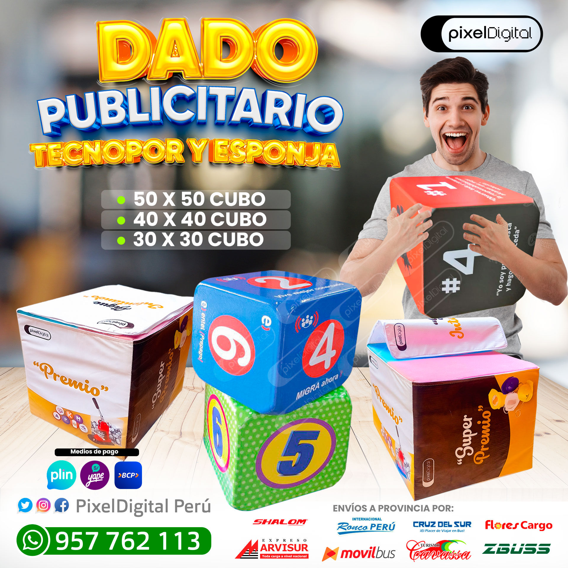 Dado de Esponja Publicitario
