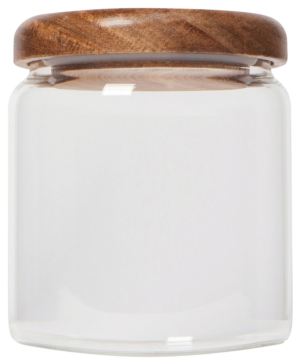 Thumbnail: Glass Jar with Acacia wood lid - 20 oz