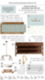 Benjamin Moore Woodlawn Blue kitchen design board