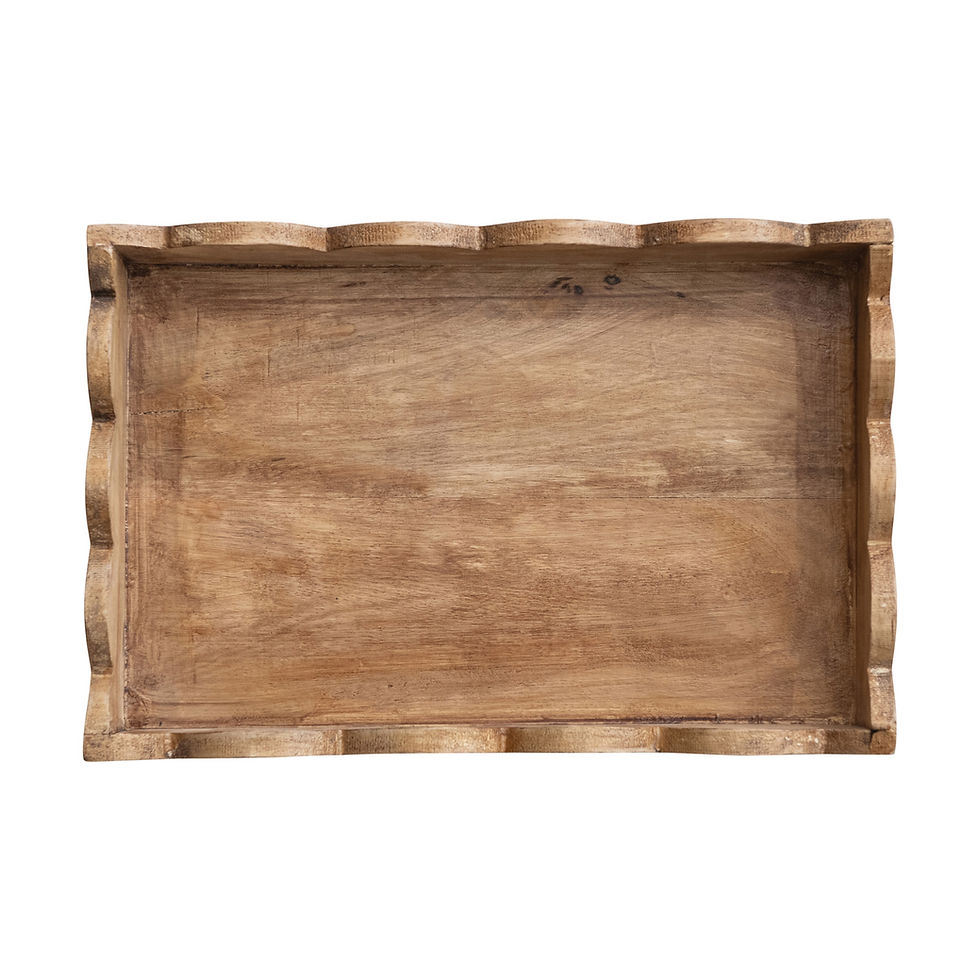 Thumbnail: Scalloped Wood Tray
