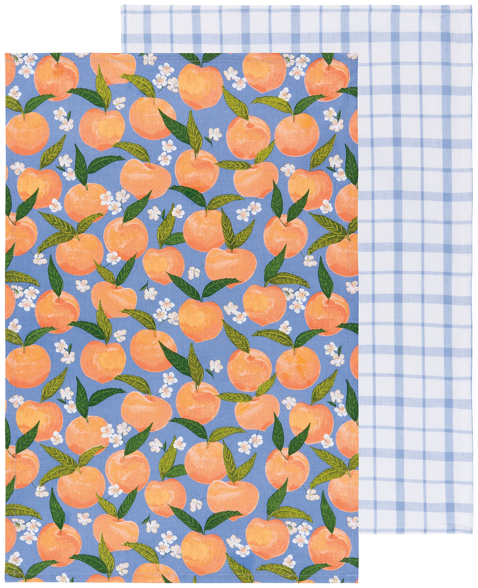 Thumbnail: Set Of 2 Kitchen Towels Peaches