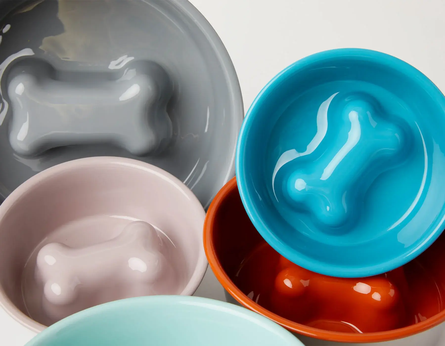 Jax And Bones Slow Feeder Dog Bowl (2 Sizes / 4 Colours)