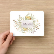 Floral design elements for a sweet note to be sent.