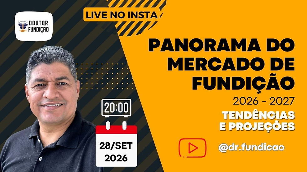 PANORAMA DO MERCADO DE FUNDIÇÃO 2026-27: Tendências e Projeções | LIVE NO INSTA