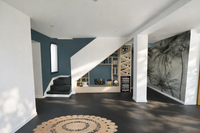 photomontage sous escalier