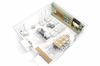 axonométrie projet deco