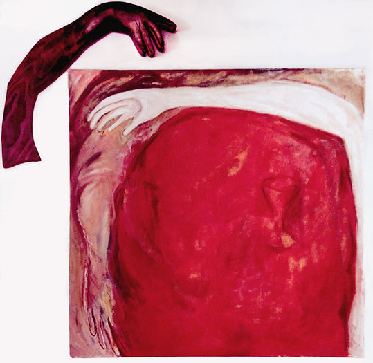 Peinture + collage sur bois