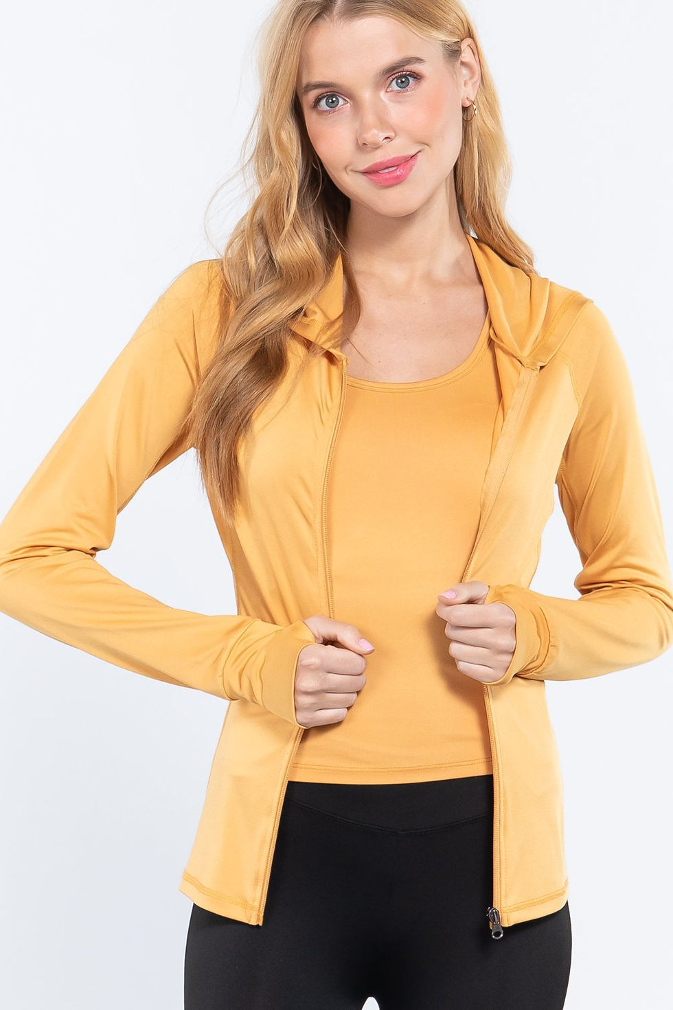 Thumbnail: Long Slv Hoodie Workout Track Jacket