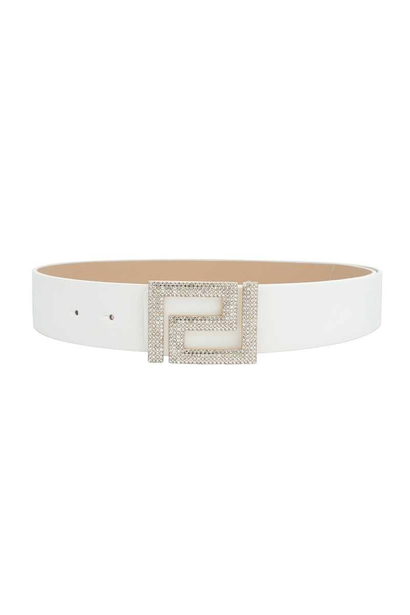 Thumbnail: Rhinestone Pave Geo Shape Belt