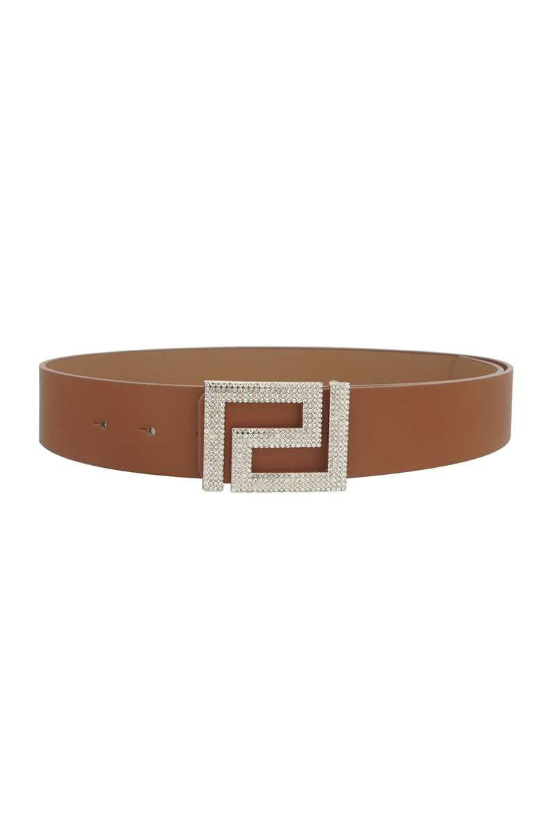 Thumbnail: Rhinestone Pave Geo Shape Belt