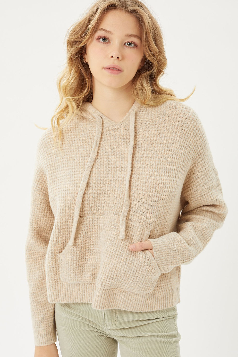 Thumbnail: Drawstring Hoodie Sweater