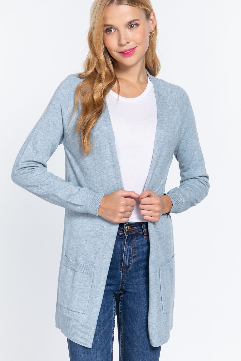 Thumbnail: Raglan Slv Open Sweater Cardigan