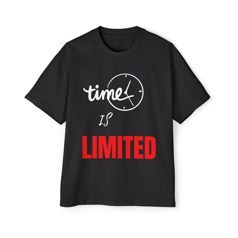 Black Time is Limited Tee shirt