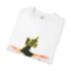 White graphic tee with \"BAG\" lightning graphic