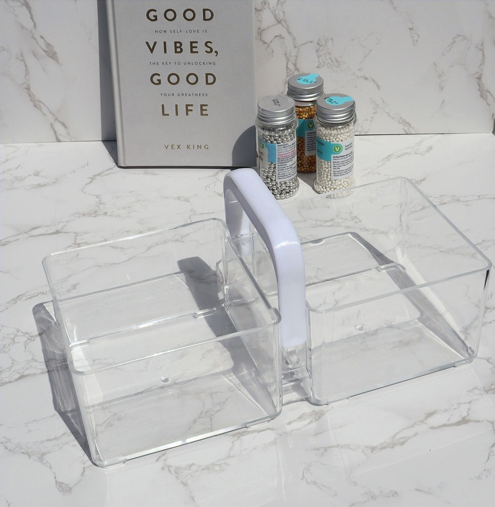 Fyler Clear Organiser Caddy With Handle