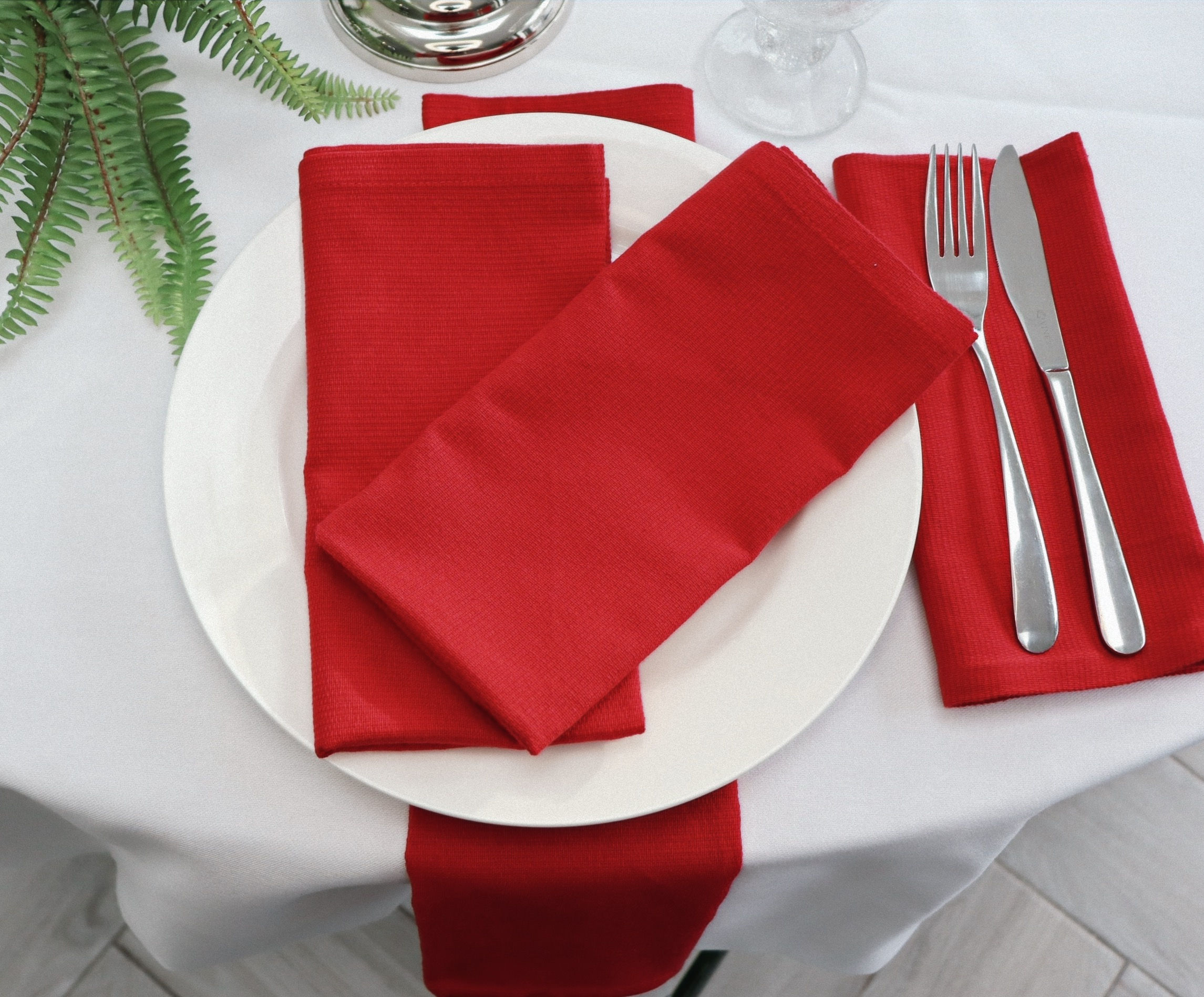 Ballad Red Cotton Napkins - Set of 4