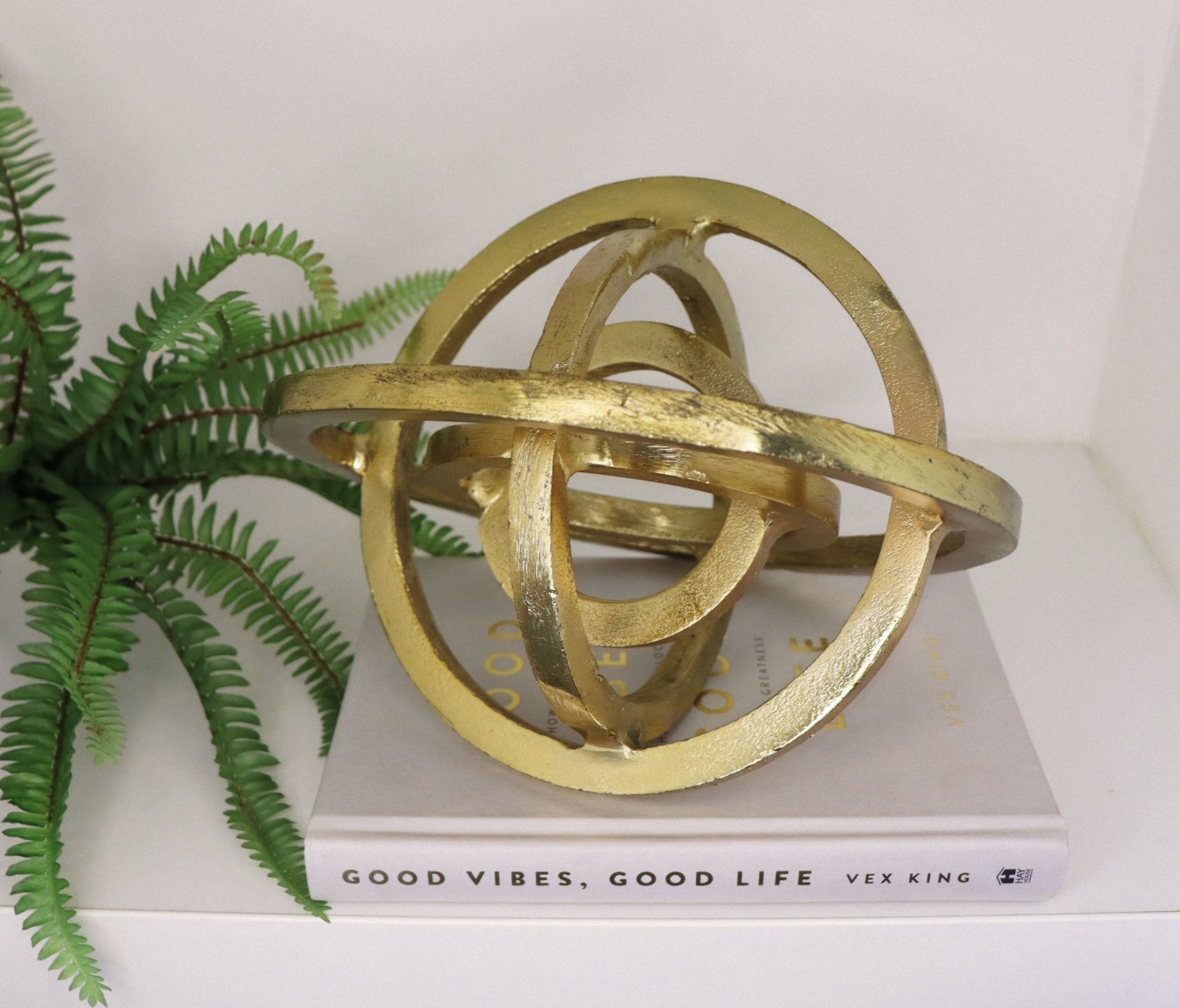 Alham Large Brass Spheres Decorative Orb