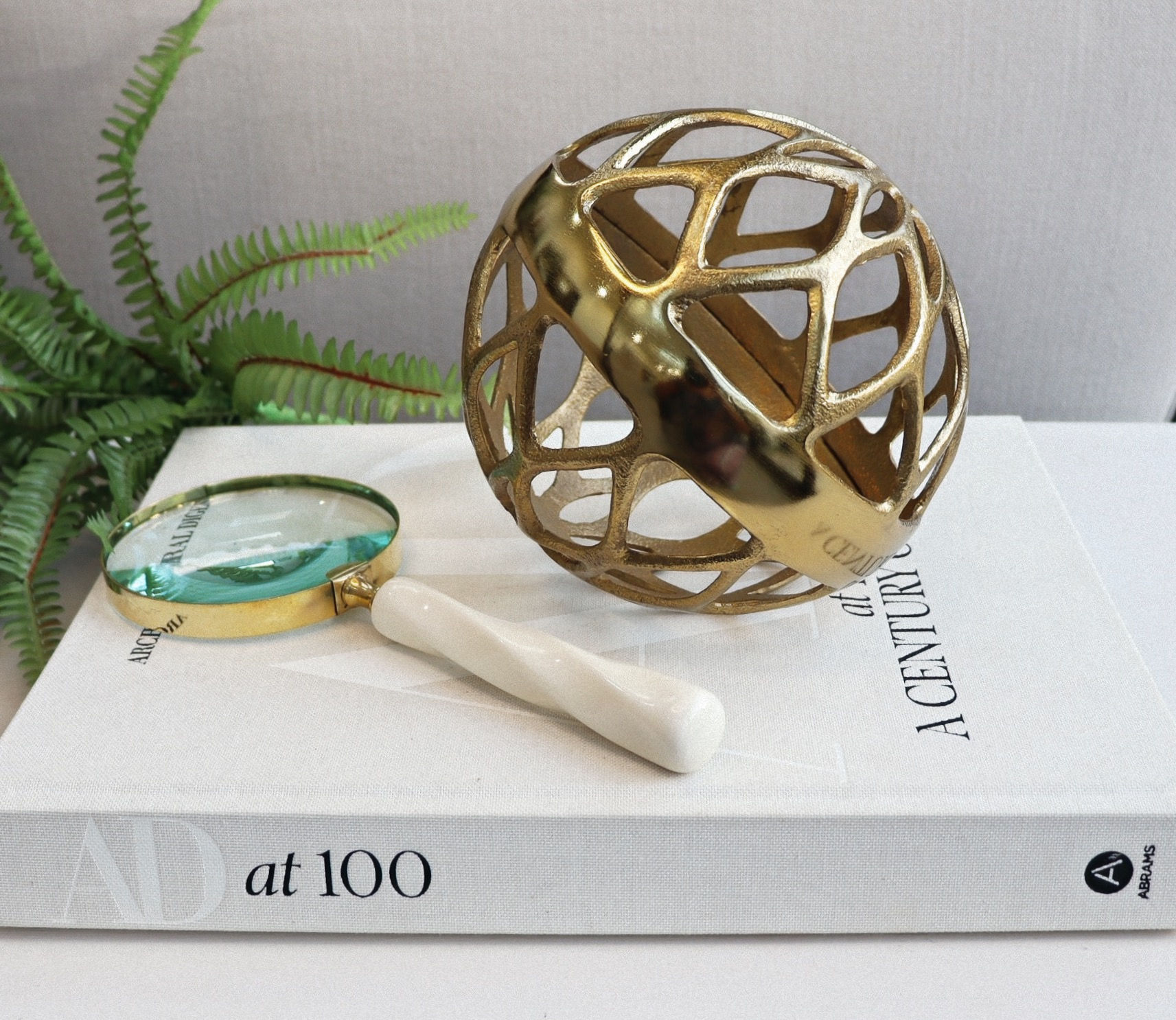 Sohna Decorative Gold Orb Sculpture