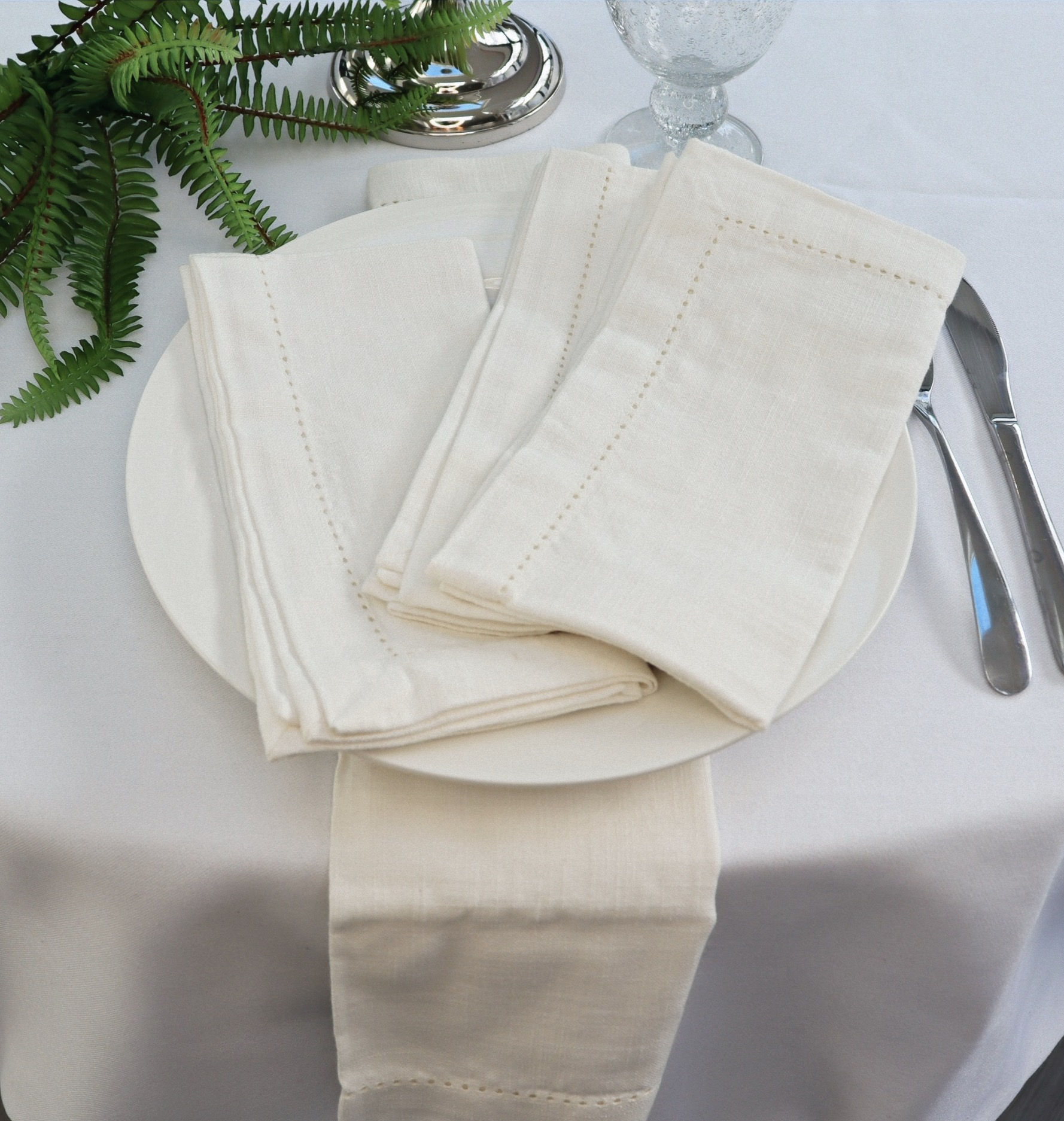 Miro Ivory Cotton Napkins - Set Of 4