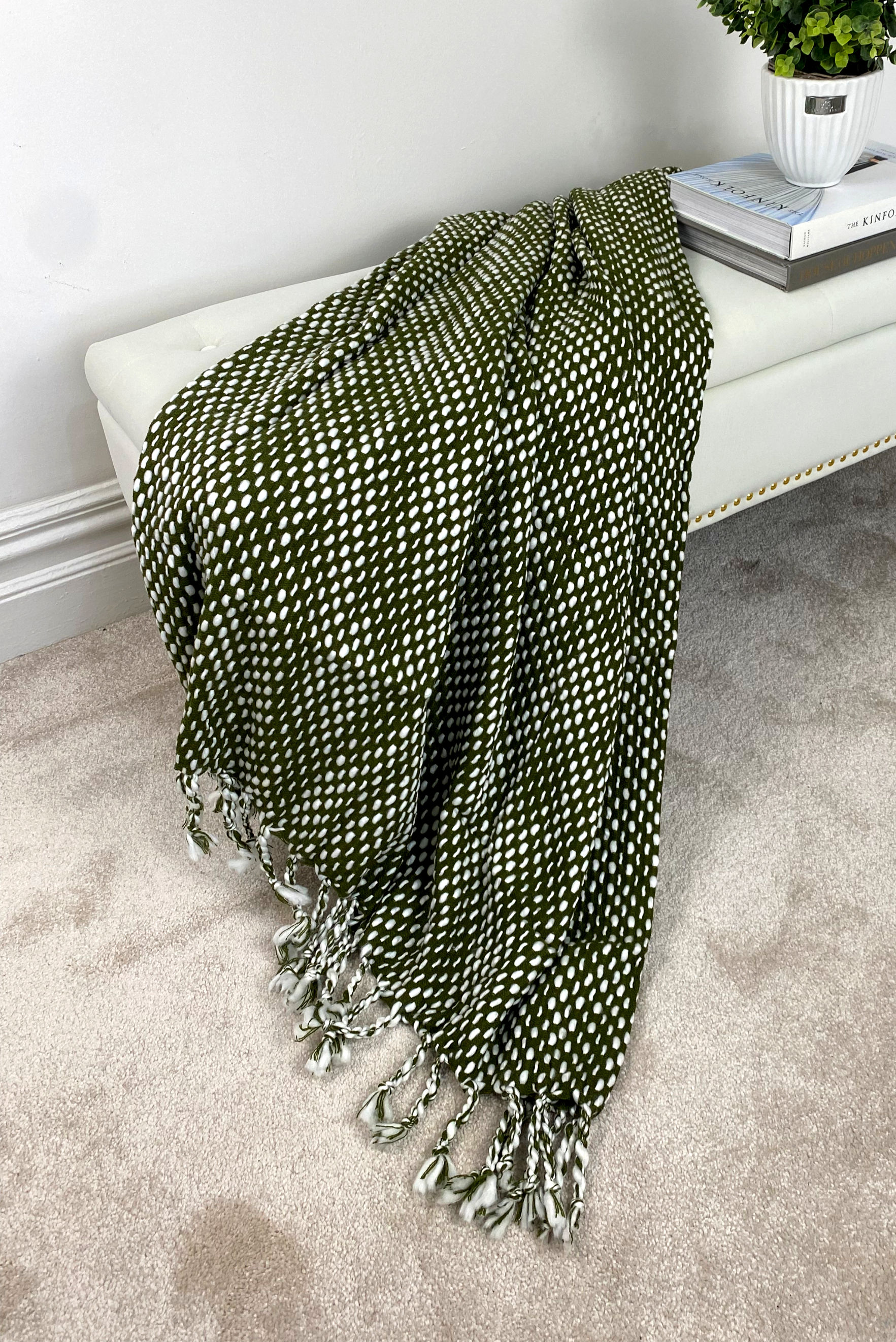Maisy Olive Raindrop Effect Throw