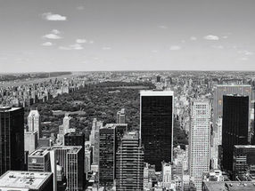Schwarzweiß-Foto: New York City, Central Park