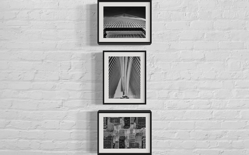 Drei NYC-Fotos: Luftaufnahme, Struktur, Stadtansicht