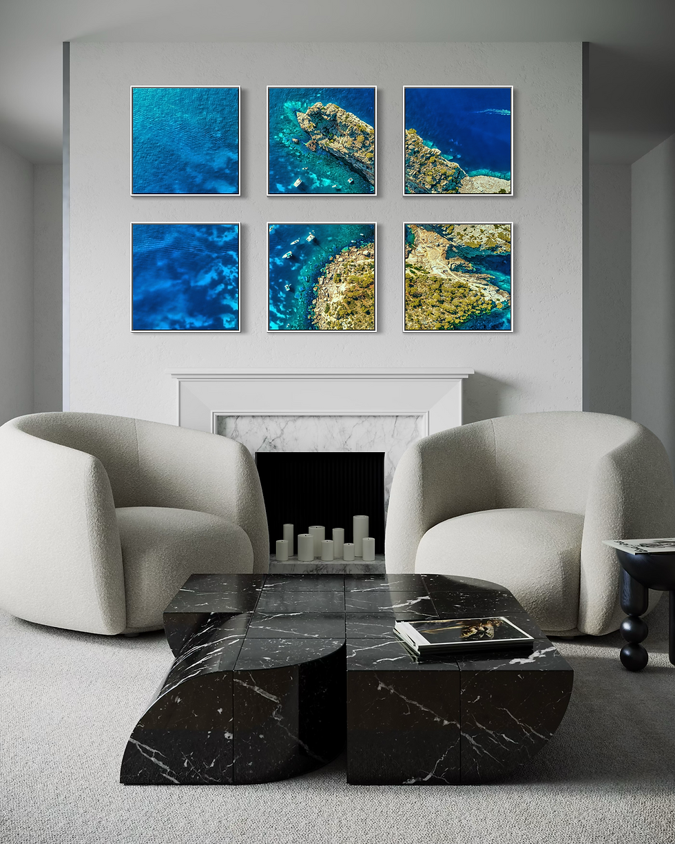 Thumbnail: Azure Coastal Mosaic - Mallorca - Series of 6