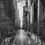 Miniaturbild: Schwarzweißfoto: Blick entlang einer New Yorker Straße mit Chrysler Building
