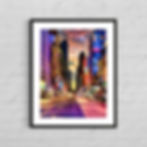 Leuchtende Werbetafeln und belebte Straßen am Times Square auf Höhe der West 42nd Street in Manhattan.