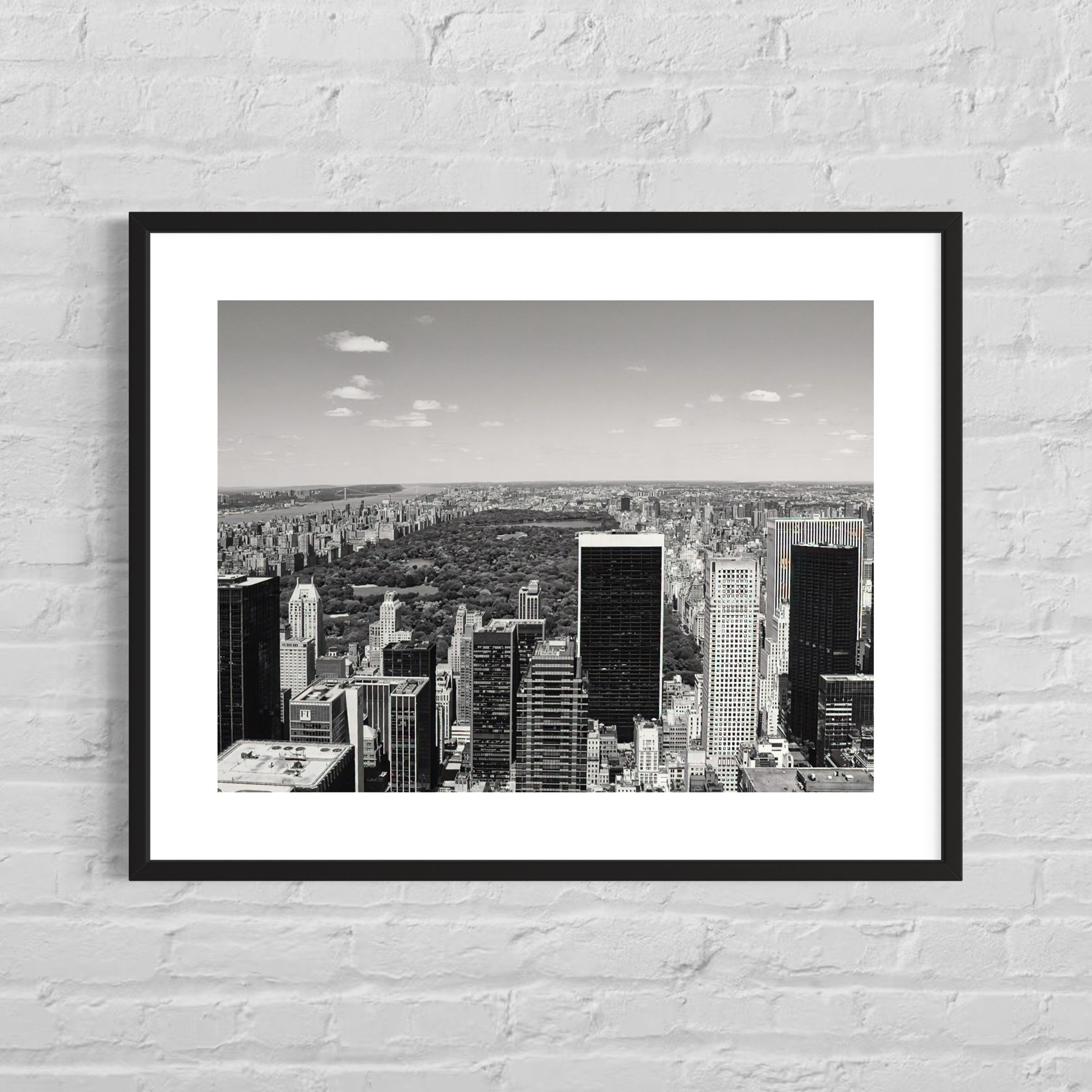 Central Park Skyline in Schwarz‑Weiß – ruhige urbane Cityscape „Central Park Skyline“