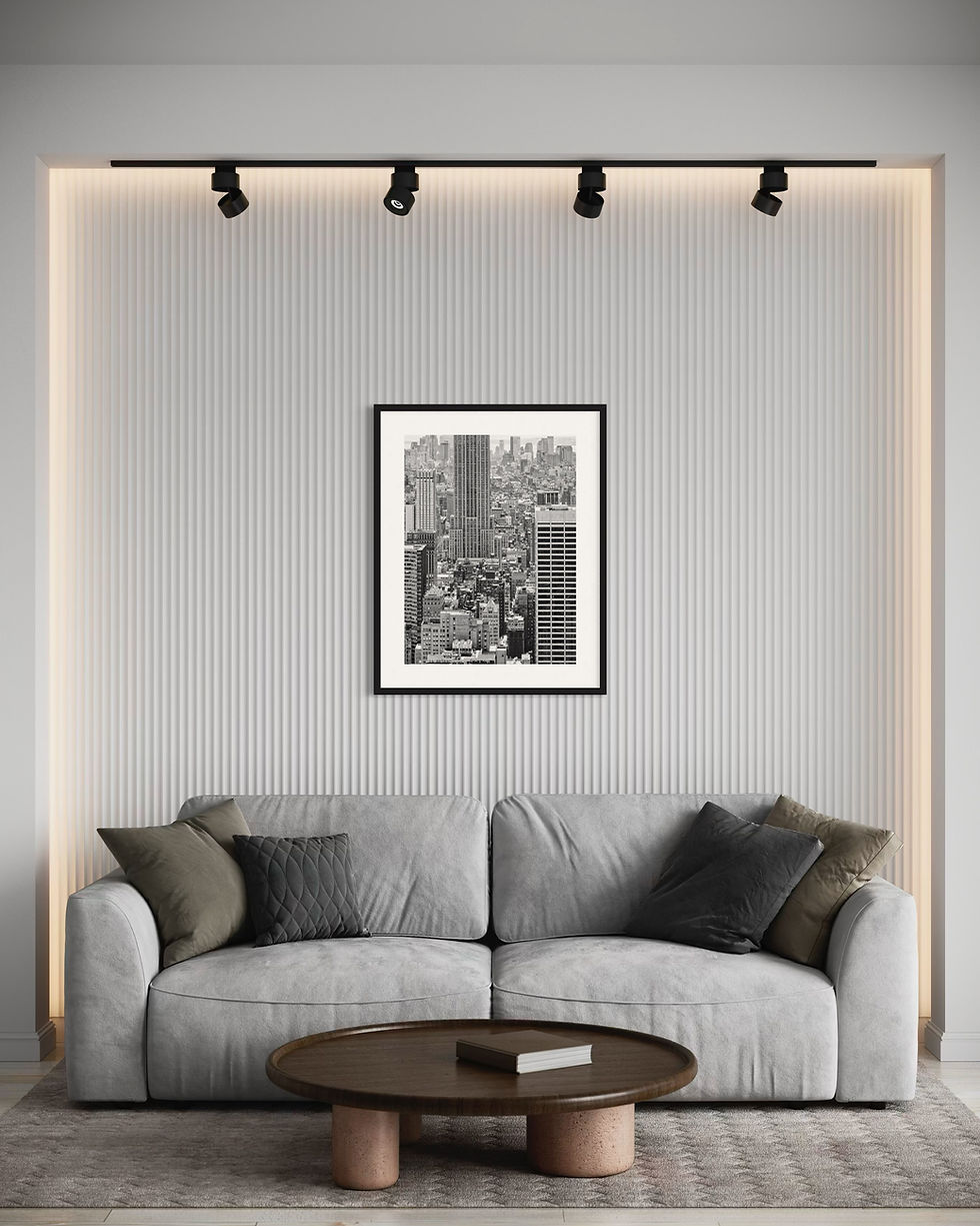 Miniaturbild: Schwarz‑Weiß‑Ansicht einer Manhattan‑Straßenszene mit ausgewogener Komposition und ruhiger Bildwirkung – Streets of Manhattan