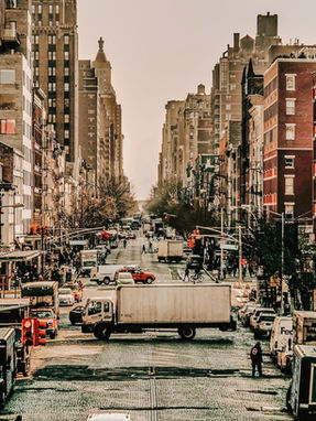 Straßenansicht New Yorks im Herbst