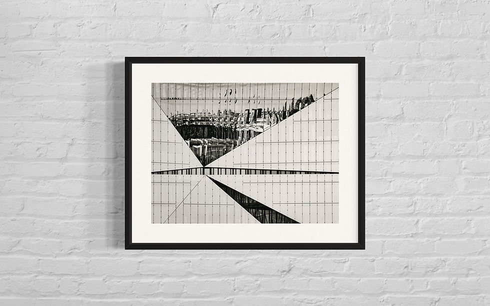 Abstrakte Schwarzweiß-Fotografie: geometrische Formen, Stadtansicht