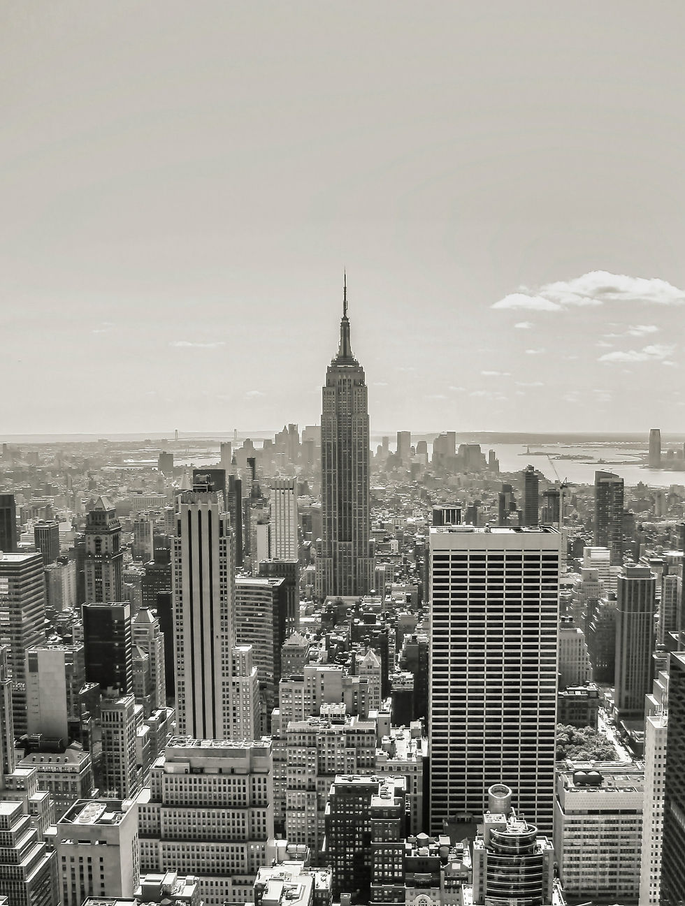 S/W-Foto: Empire State Building, New Yorker Skyline