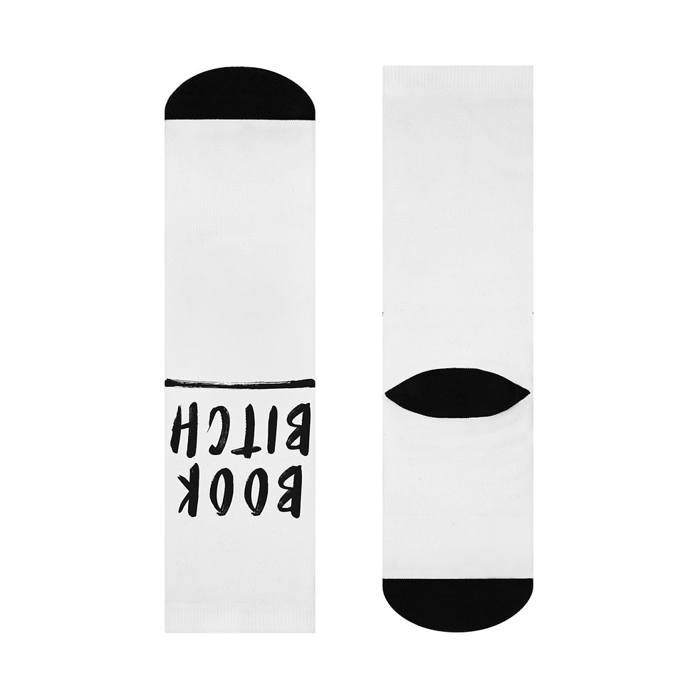 Thumbnail: 'Book Bitch' -  Cushioned Crew Socks