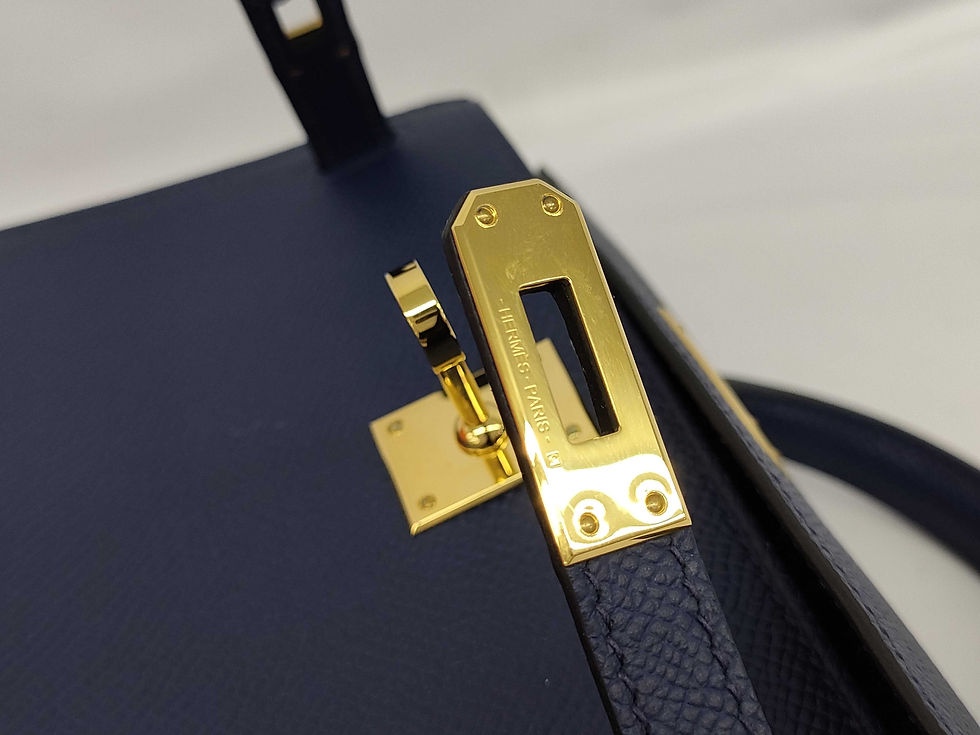 Thumbnail: Hermes mini Kelly epsom blue gold hardware