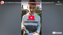 Homenagem a João Pereira Campos, poeta popular, conhecido como "Ti João do Lúzio"